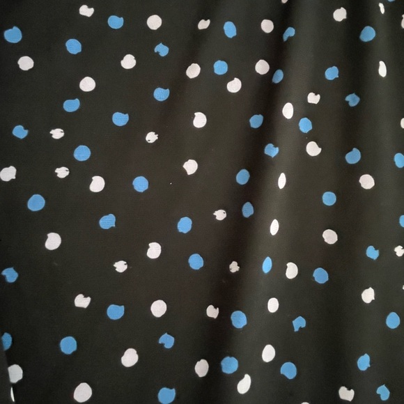 Roz & Ali Navy Polka Dot Women's Blouse Size Large - Picture 16 of 16